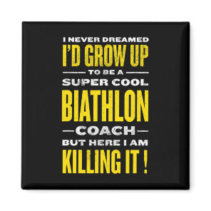 Cool Biathlon Coach Funny Biathlete Humor Winter S Magnet