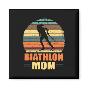 Cool Biathlon Mom Funny Biathlete Shooting Skiing  Magnet
