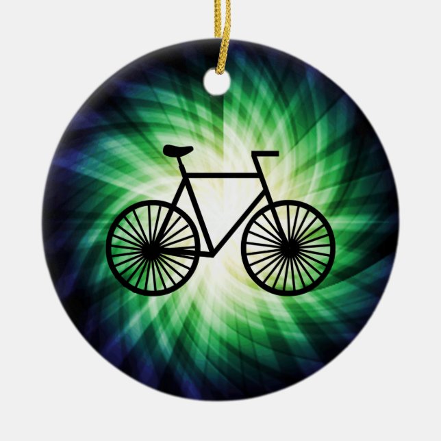 Cool Bicycle Ceramic Ornament (Front)
