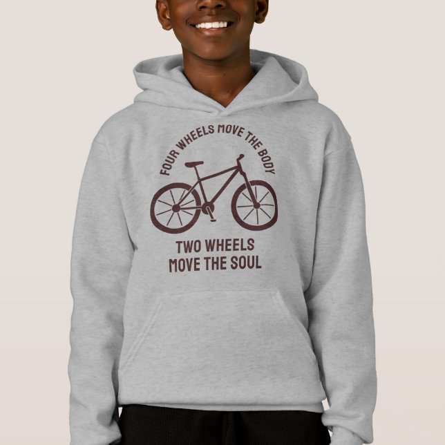 Cool bicycle Design - Tow Wheels Move The Soul Hoodie (Front)