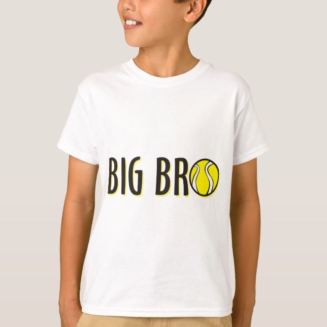 Cool Big Bro Brother Shirt - Tennis Theme (Front)
