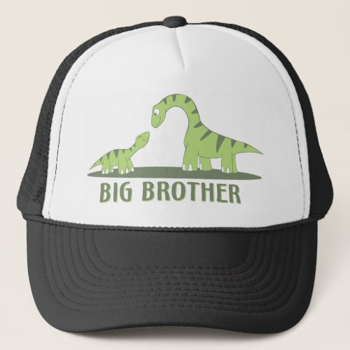 Cool Big Brother Shirt _ Dinosaur Theme Trucker Hat