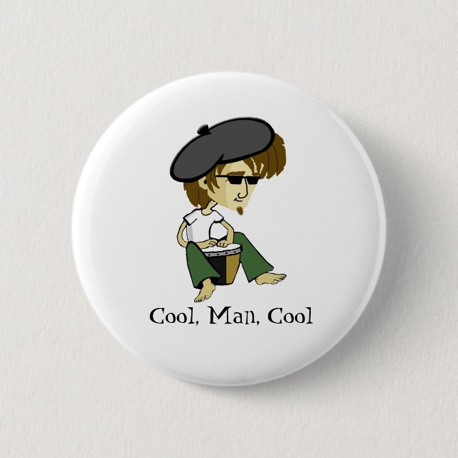 Cool Big Daddy-O Beatniks Button (Front)