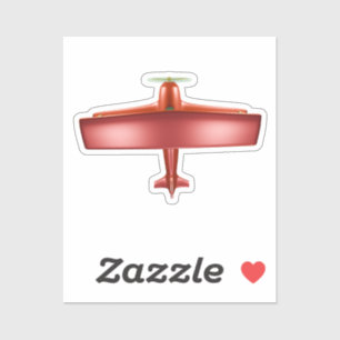 Cool Big Red Plane Custom-Cut Vinyl Sticker