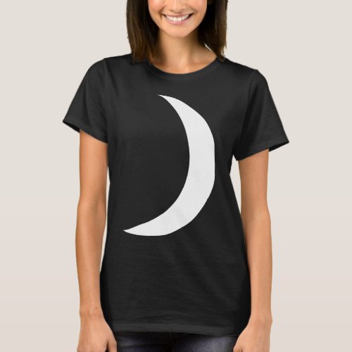 Cool Big White Crescent Moon Astronomy T_Shirt