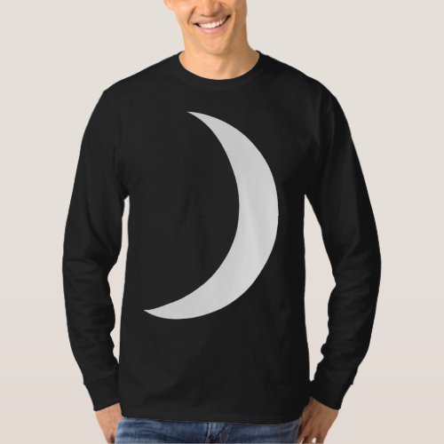 Cool Big White Crescent Moon Astronomy T_Shirt