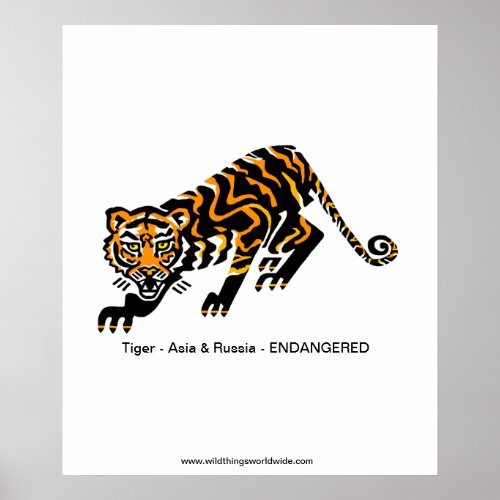 Cool Bigcat _ TIGER _ Endangered animal _ Poster