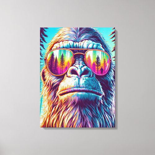 Cool Bigfoot in Hip Sunglasses Canvas Print