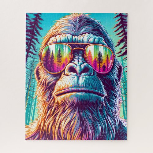 Cool Bigfoot in Hip Sunglasses Jigsaw Puzzle