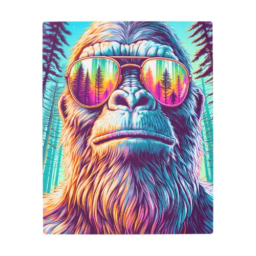 Cool Bigfoot in Hip Sunglasses Metal Print