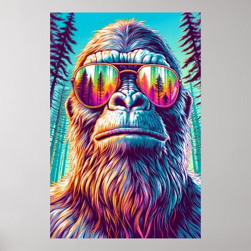 Cool Bigfoot in Hip Sunglasses Poster