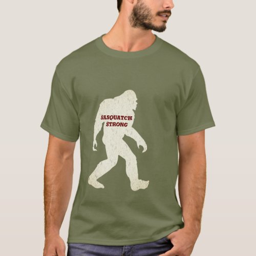 Cool Bigfoot Sasquatch Strong Funny Bigfoot T_Shirt