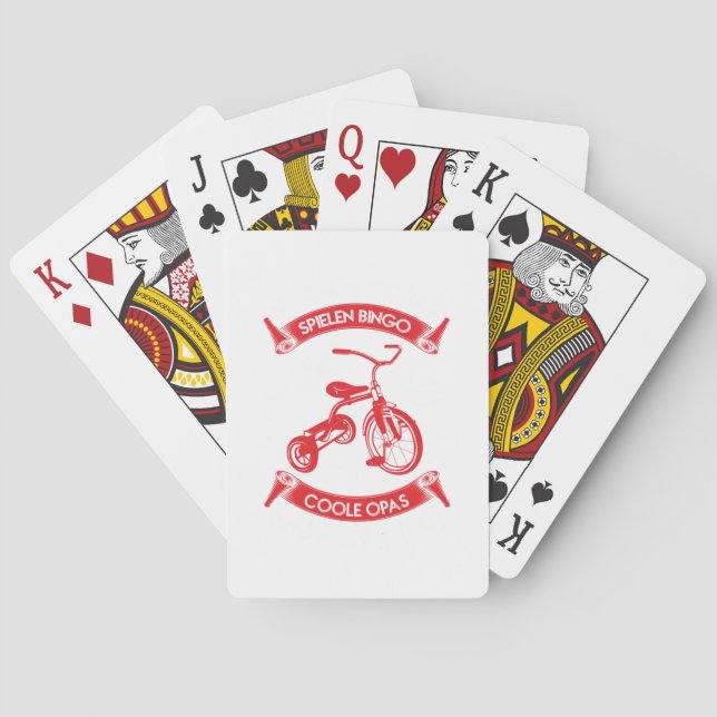 Cool Bike Design - Spielen Bingo Coole Opas Poker Cards (Back)