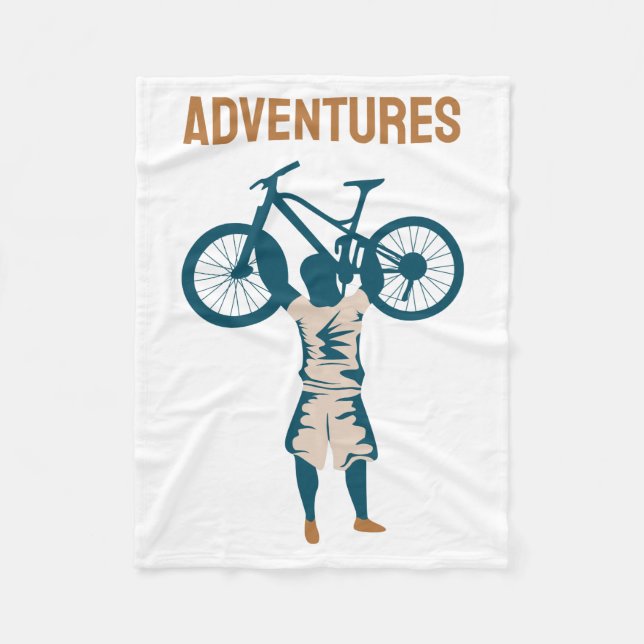 Cool Biker - Adventures Fleece Blanket (Front)