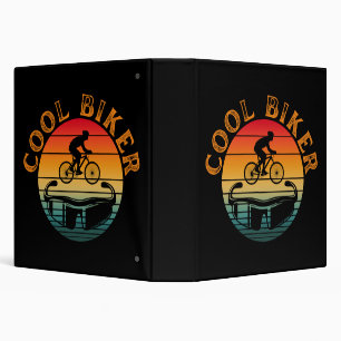 Cool Biker Sunset Sunglasses 3 Ring Binder