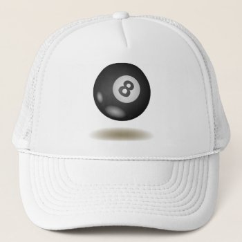 Cool Billiard Emblem Trucker Hat by TheArtOfPamela at Zazzle