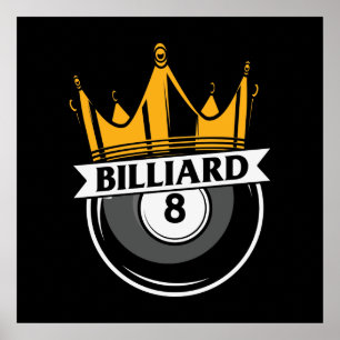 cool Billiards lovers King Poster