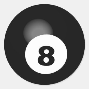 Realistic 8 Ball Pool Billiards Eight Ball Sticker for Sale by cinemapool