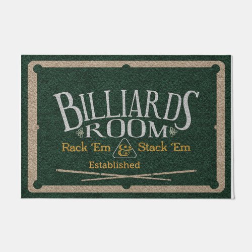 Cool Billiards Room Decoration Trendy Gamer  Doormat
