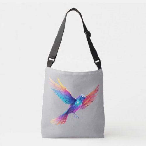 cool bird graphic design crossbody bag