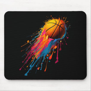 Cool Birthday Colorful Tie Dye Color Paint Splash Mouse Pad