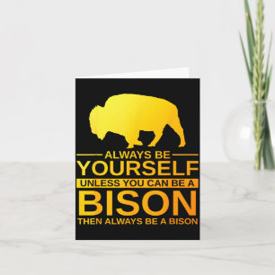 Cool Bison Design For Men Women Buffalo Animal Lov Card
