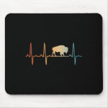Cool Bison Design For Men Women Kids Buffalo Bison Mouse Pad