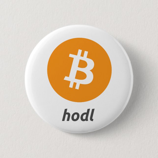 Cool Bitcoin Hodl Button (Front)