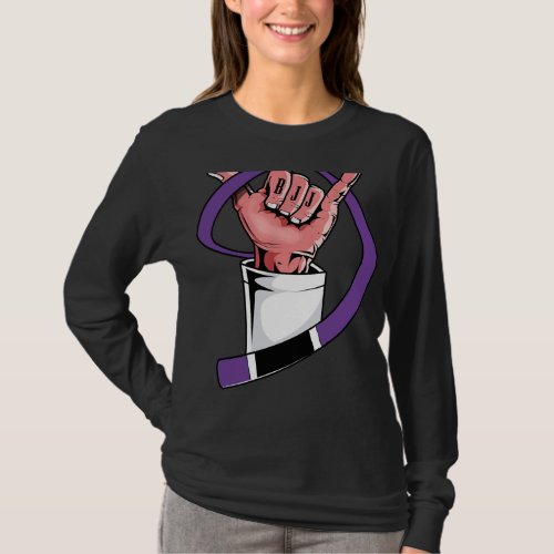 Cool BJJ Purple Belt Gift Brazilian Jiu Jitsu T_Shirt