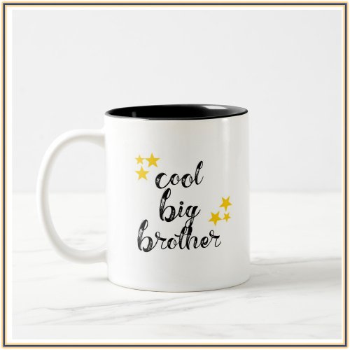 Cool Black and Gold Big Brother  Two_Tone Coffee Mug