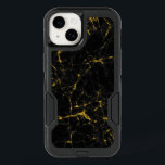 Cool Black And Gold Marble Stone Print OtterBox iPhone 14 Case<br><div class="desc">Cool modern black and gold tones marble stone texture print.</div>