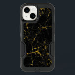 Cool Black And Gold Marble Stone Print OtterBox iPhone 14 Case<br><div class="desc">Cool modern black and gold tones marble stone texture print.</div>