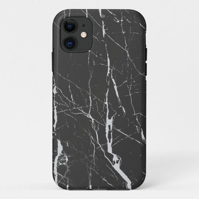 Cool Black And Light Gray Marble Case-Mate iPhone Case (Back)