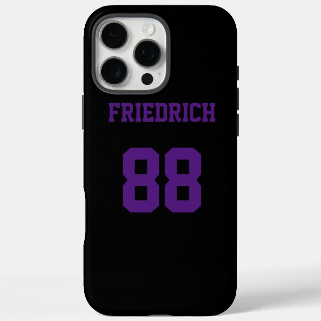 Cool Black and Purple Athlete Case-Mate iPhone Case (Back)