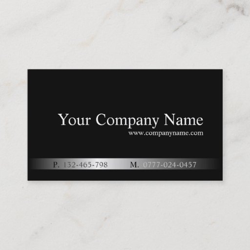 Customizable Cool Black and Silver Legal Business Card
