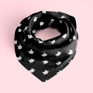 Cool Black and White Cats Pattern Bandana
