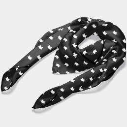 Cool Black and White Cats Pattern Scarf