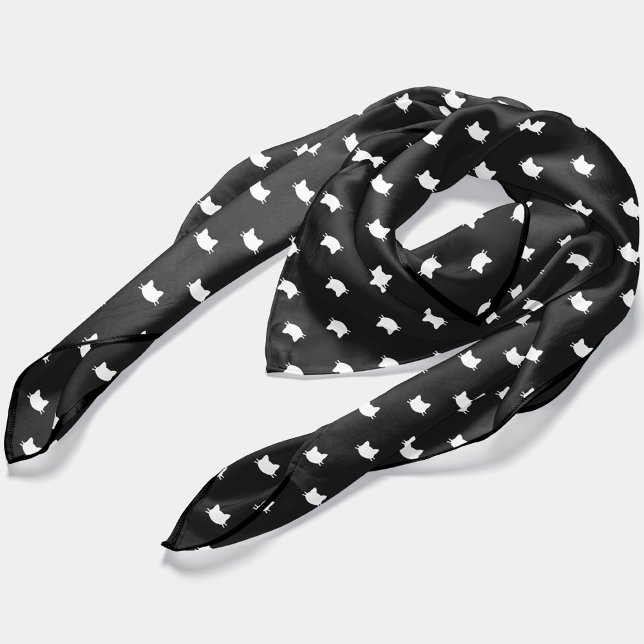 Cool Black and White Cats Pattern Scarf (Creator Uploaded)
