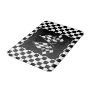 Cool Black And White Checkered Flag Pattern Bath Mat