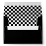 Cool Black And White Checkered Flag Pattern Envelope