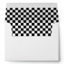 Cool Black And White Checkered Flag Pattern Envelope
