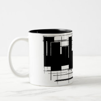 Cool Black and White Design Coffee Mug/Cup Two-Tone Coffee Mug