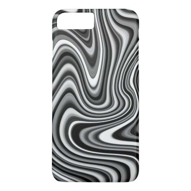 COOL Black and White Digital Marble Pattern Case-Mate iPhone Case (Back)