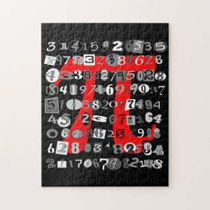 Cool Black and White Digits of Pi Jigsaw Puzzle