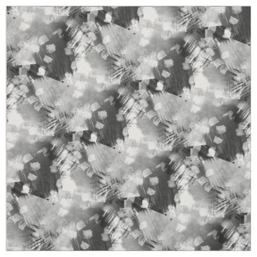 Cool Black And White Gray Abstract Pattern Fabric
