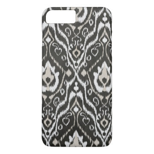 Cool black and white masculine ikat tribal pattern iPhone 8 plus/7 plus case