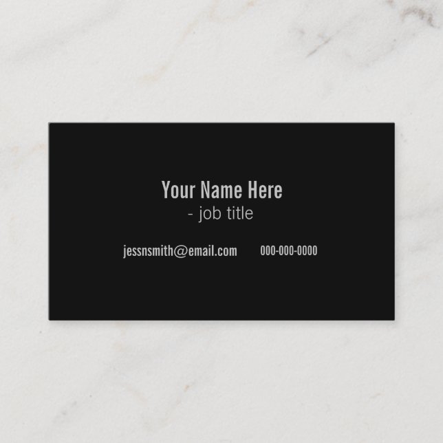 cool black and white modern profile cards (Front)