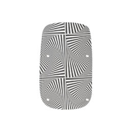 Cool Black And White Optical Illusion Pattern Minx Nail Art