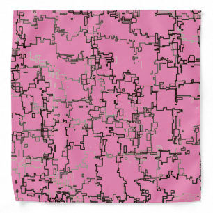 COOL Black and White Pattern over Pink Bandana