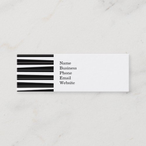 Cool Black and White Pattern Uneven Stripes Business Cards